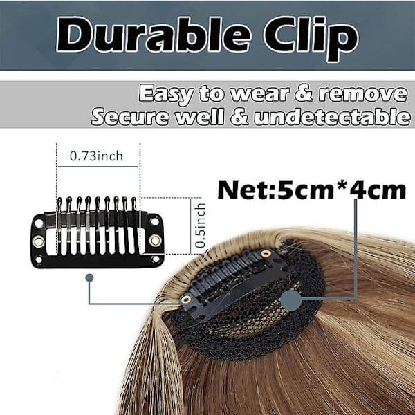 Clip In Hårpannelugg Extensions Fransk Hårpannelugg Stilige Hårpannelugg Hårdeler medium brun mediumbrun mediumbrun 28cm mediumbrown