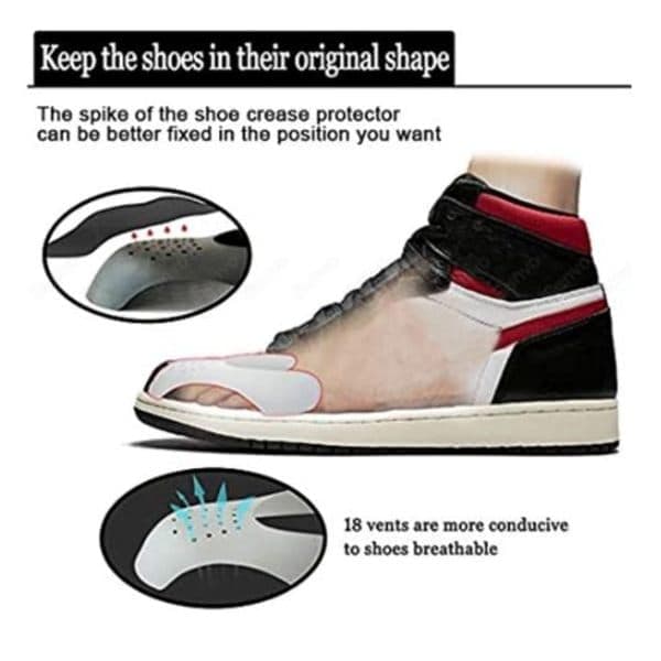 Skobeskyttelse mod folder - Gåfolder på sneakers - 36-45 - Anti-fold[J] hvid white