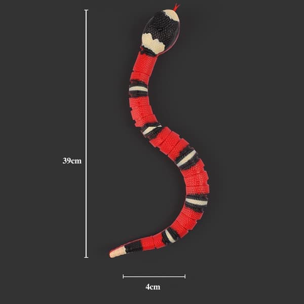 Smart Sensing Snake Toy Interaktiv Simulering Induktion Elektrisk Ormleksak för Halloween Jul Aprilskämt