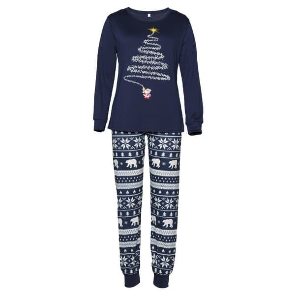 Julepyjamas til familien, matchende julepyjamas til familien Blå Far 2XL Blue Dad 2XL