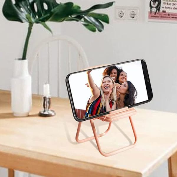 Mini Kreativ Foldbar Stol Telefonholder Foldbar Candy Farve Pho