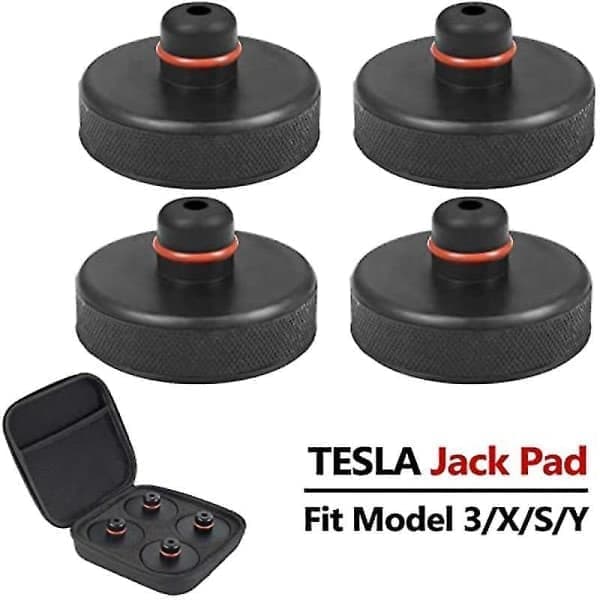 Tesla Model 3 / Y/S/X Jack Pad Pucks Jack Lift Pad Adapter Verktyg med förvaringslåda (skyddar batteri och chassi)