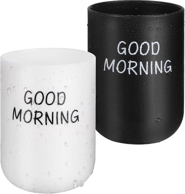 2 stycken tandborstmugg, plastmuggar, munsköljmugg för barn och vuxna