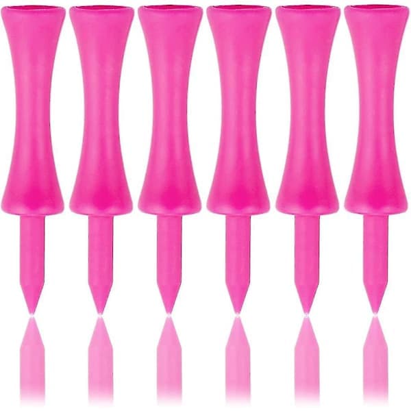 Rosa golfpegger i plast, 57 mm lange Castle golfpegger, 2-1/4 tommer rosa (100 stk.)-FX-