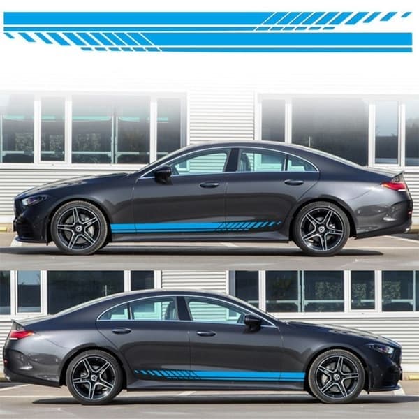 1 pari autotarra auton sivuraita VAALEANHARMAA Vaaleanharmaa Light grey
