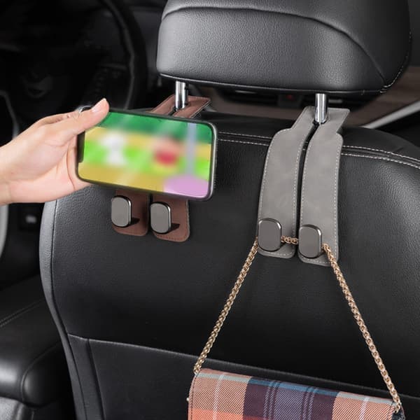 Bilsæde Ryglæn Dobbeltkrog Stabil Bil Organizer Krog Til Bil Varevogne Sedaner Sort 1 stk Black 1pc