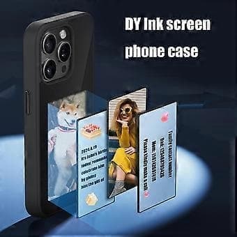 Refreshs Skärmtelefonfodral Kreativt Displayfodral Engagerande Skärmfodral för Telefon 15 grå 15 grey 15 pro max
