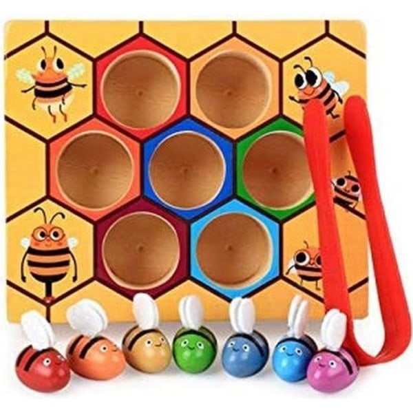 Hive av bin att associera tång klassificering färger montessori spel