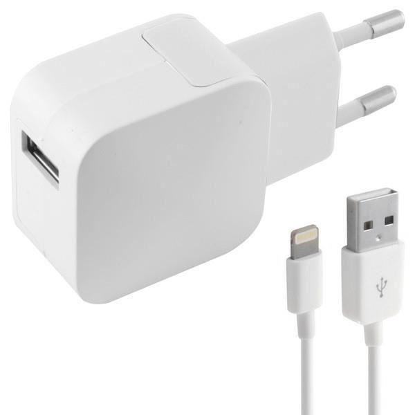 Väggbox + Lightning USB-kabel kompatibel med iPhone White - Telefonladdare