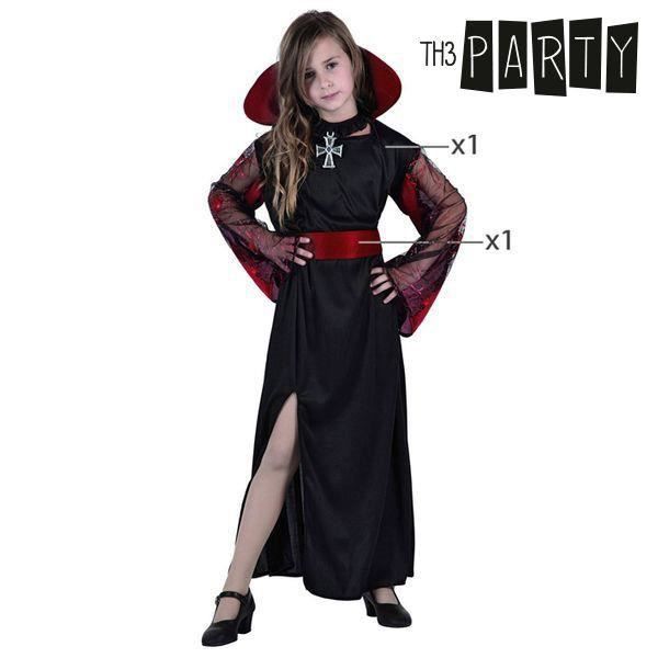 Vampyrklänning för barn - Röd och svart kostym Storlek - 10-12 år