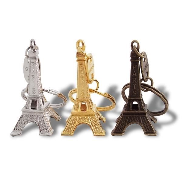 Eiffeltorn nyckelhängare gul nyckelring