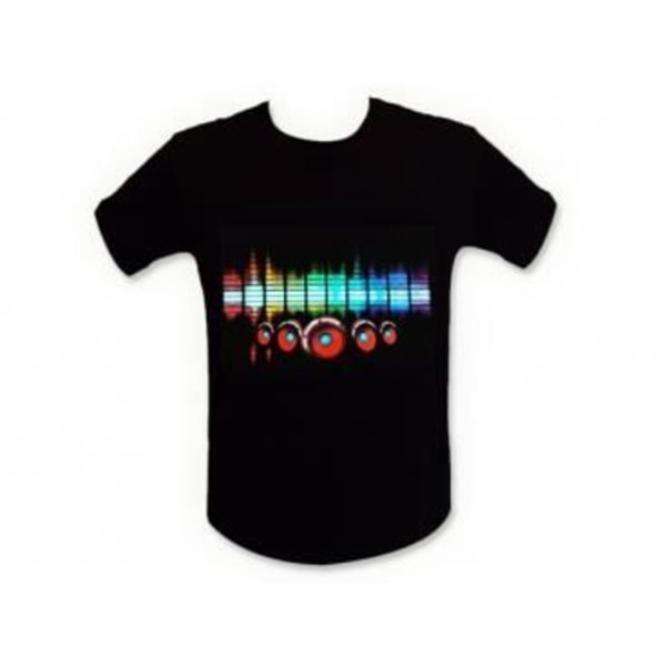 LED-ljusljud t-shirt M equalizer lysande nattklubbar LED-ljud t-shirt.