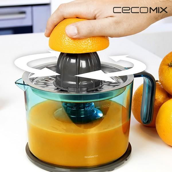 Elektrisk juicepress i rostfritt stål - Beredning av frukt- och apelsinjuice enkelt och snabbt