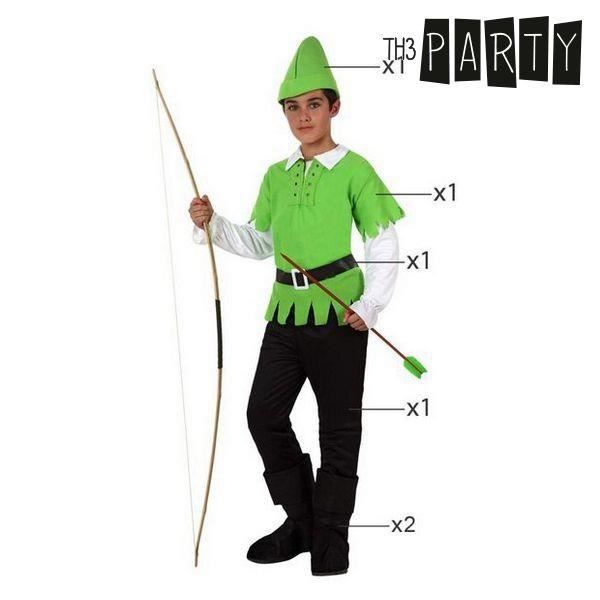 Robin Hood kostym för barn - EUROWEB - Storlek 5-6 år - Grön - 4 st