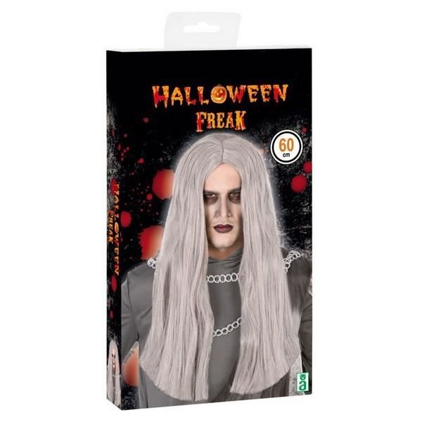 Peruk med långt hår till Halloween - EUROWEB - Grå - Blandat - 60 cm