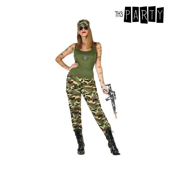 Kamouflage, armégrön dräkt för kvinnor (3 st) - Vuxen kostym i en storlek - XS
