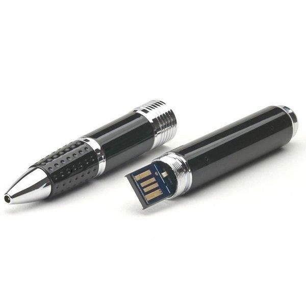 Penna med HD 720P grå svart spionkamera * Internt batteri: Litium-jon * Autonomi: upp till 3 timmars användning * Anslutning