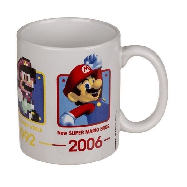 Videospelsmugg Super Mario 1987 till 2006 original nördmugg
