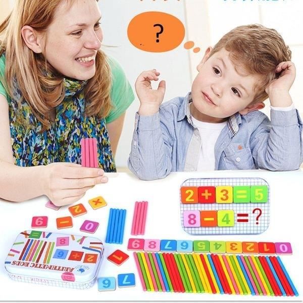 Montessori matematik pinnar och kort lärande spel