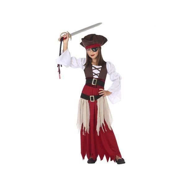 Kostym för flicka Pirate (4 st) - En förklädnad för flicka barn Storlek - 10-12 år