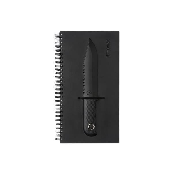 Anteckningsblock anteckningsbok med en präglad kniv heminredning ovanligt tillbehör original