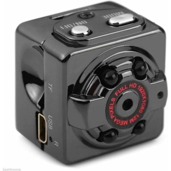 Micro Spy Camera Full HD 1080P mörkerseende * Internt batteri: litiumjon * Autonomi: Flera dagar * Anslutning: USB