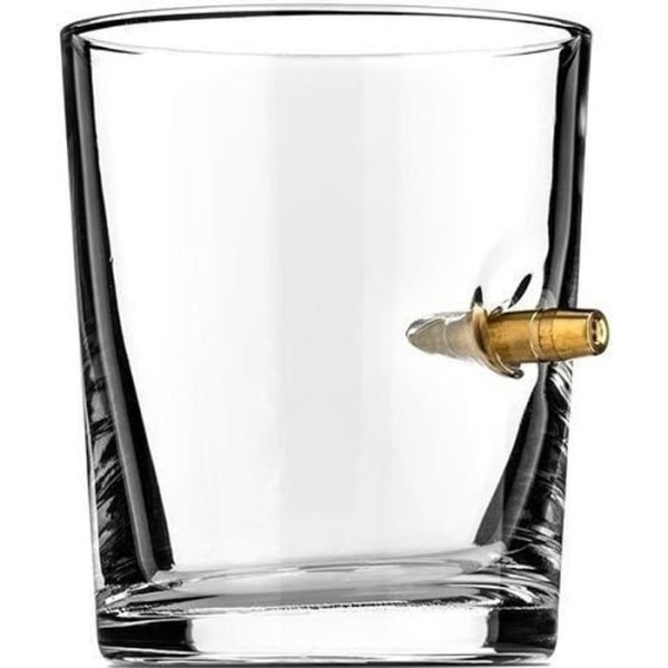 Whiskyglas täckt med en riktig kula Alkoholglas