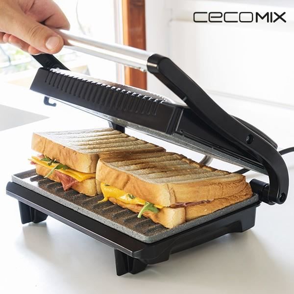 Grill med non-stick stenbeläggning - maskin för Sandwish panini croque monsieur