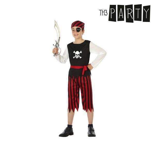 Kostym för barn röd pirat - utklädnad panoply Storlek - 10-12 år