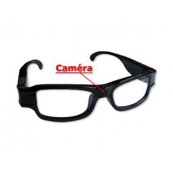 Svarta spionglasögon - Integrerad kamera - Hemligt agentläge