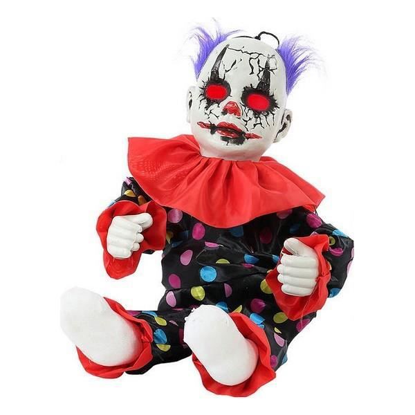 Evil clown hängande dekoration med ljud, ljus och rörelse (55 Cm)