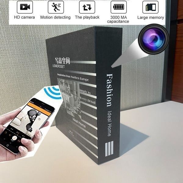 Falsk bok med Full HD 1080P infraröd P2P Wifi spionkamera
