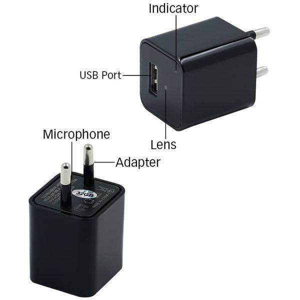 USB-laddare Nätkamera 1080P WIFI P2p med rörelsedetektering
