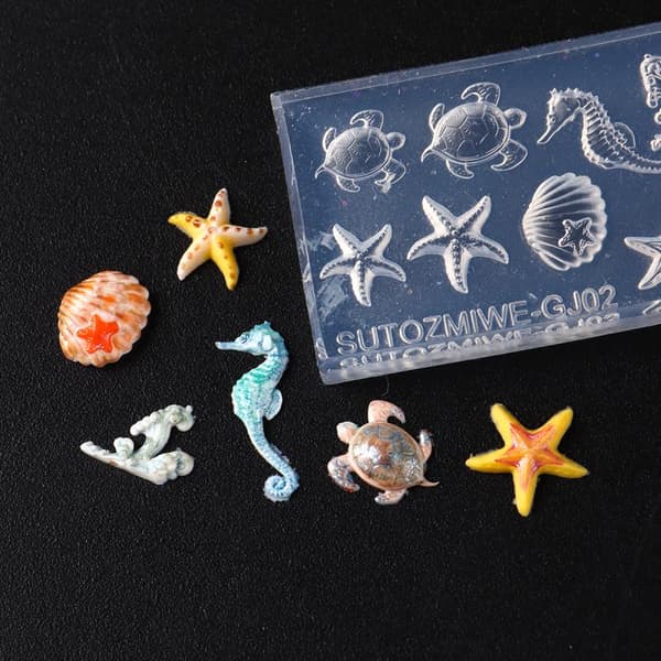 Silikone Mode Holdbar 3D Ocean Serie Form Til Neglekunst DIY A