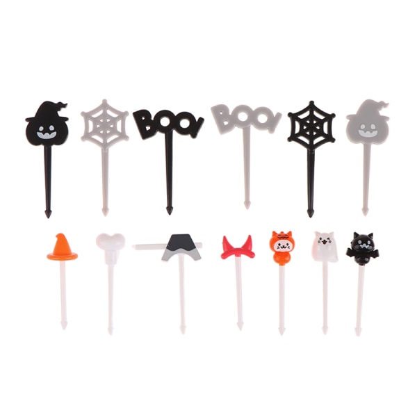 1Pack Halloween Cocktail Picks Fruktgaffel Mode Barn Hol A4 one size