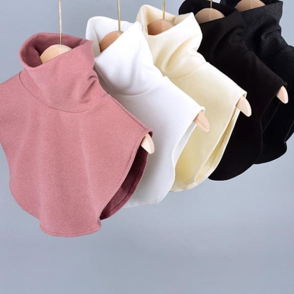 Høst Vinter Dame Turtleneck Krage Islamsk Hijab Forlengelse Dark gray