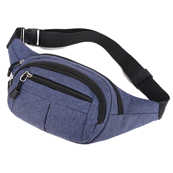 Män Midjeväskor Nylon Sport Fanny Bags Pojk Drop Leg Bags Hip Bum Blue
