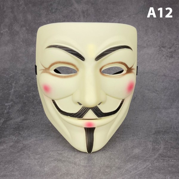 Vendetta Hacker Mask Anonym julefestgave til voksen K A12 one size