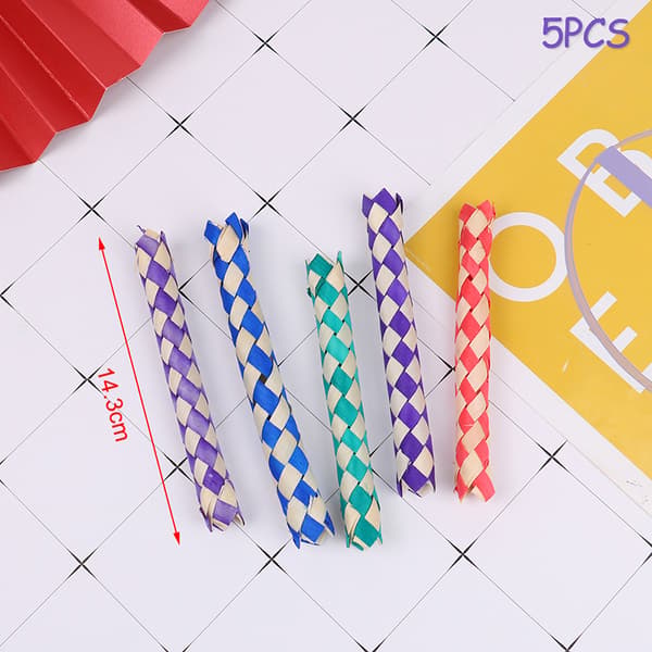5 st DIY Fingerfällor Klassiska Bambufingerfällor Popits-rör 5PCS