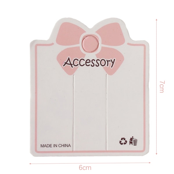 50 st rosa rosett 2 hål display papper kort hår accessoarer one size