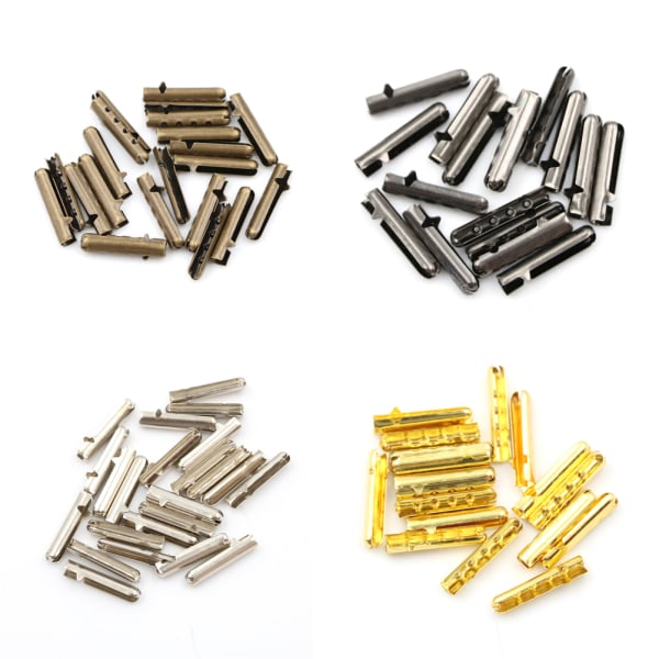20st Metall DIY Skosnören Reparation Skosnörsspetsar Byte End Silver 20pcs