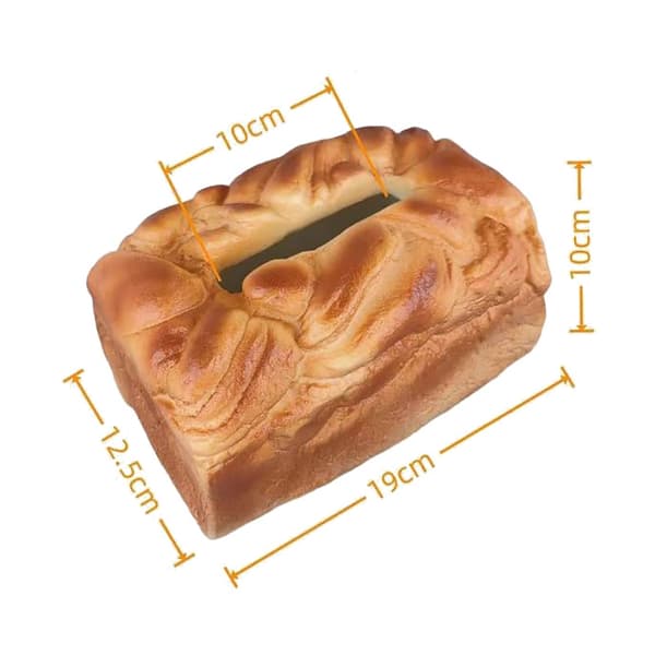 Kreativ Sjov Brød Servietboks Kunstig Elastisk Smør Toast 1PC