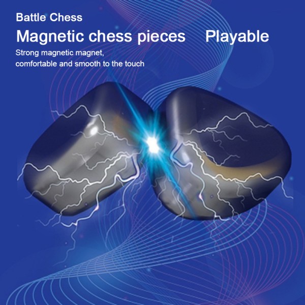 Børns magnetiske effekt skakbrætspil for to blue Sponge rope style