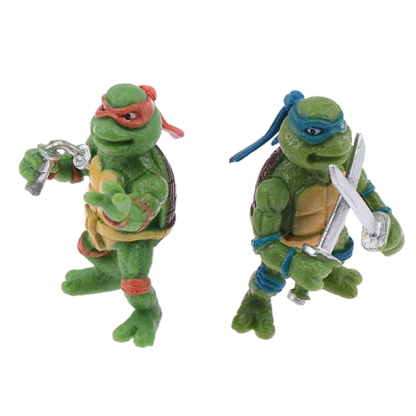 6 stk. Teenage Mutant Ninja Turtles Anime Actionfigur Legetøj Model Des OneSize