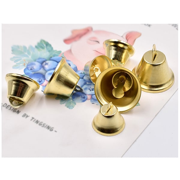 10-50 mm gullbelagte bjeller ornamenter trompet mini Jingle Bells C 10mm