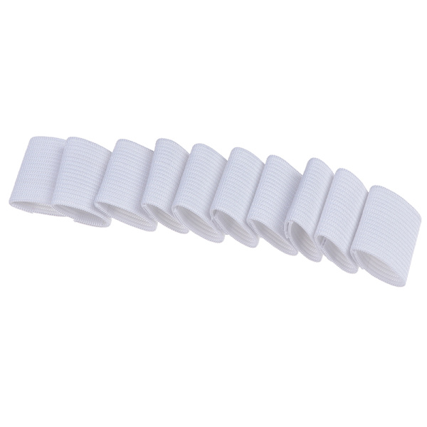 10 STK Finger Sleeve Sports Basketball Support Wrap Elastic Prot White Onesize