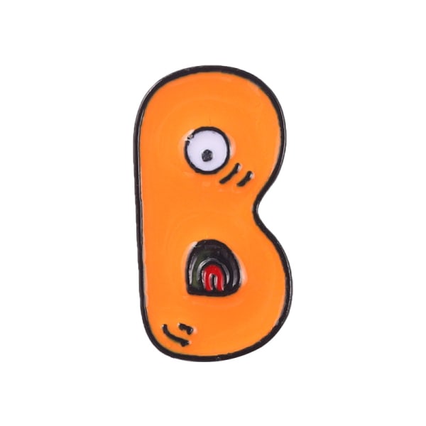 Dametøjstilbehør Engelsk alfabet Øjenform Emalje color B one size