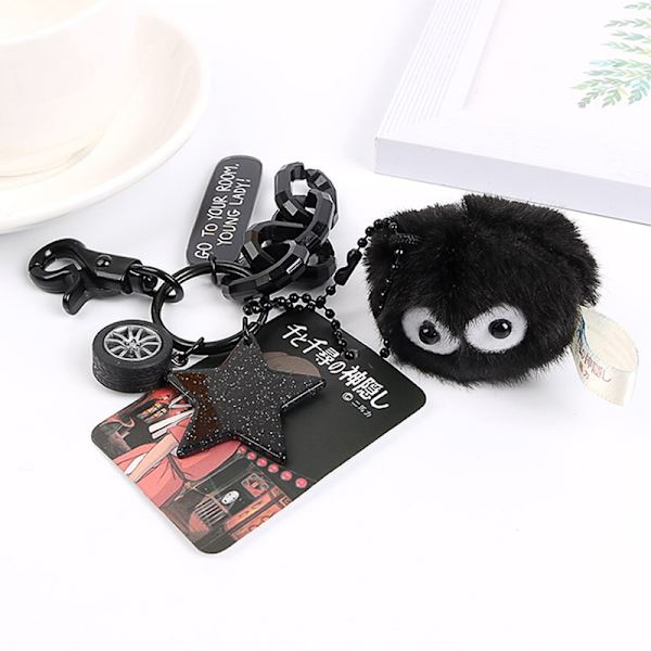 Black Coal Elf Keychain Spirited Away Hayao Miyazaki My Neighbo onesize