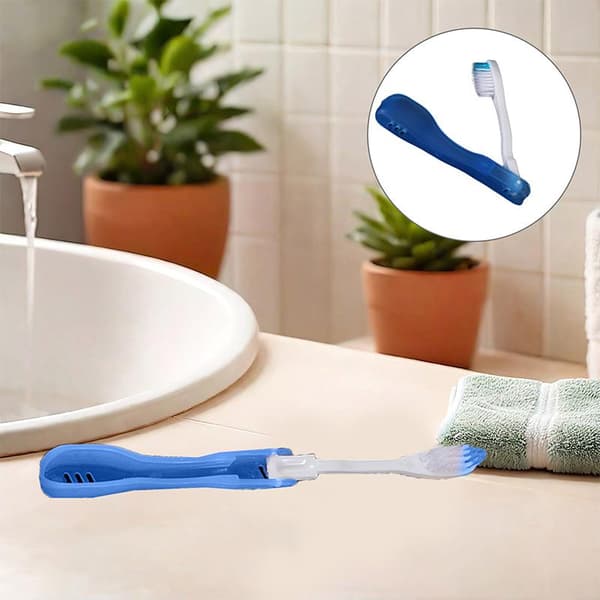 Hygiene Oral Bærbar Engangs Camping Tannbørste Sammenleggbar Til A6 5PCS