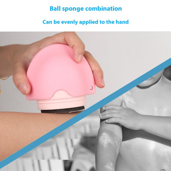Oval Solkräm Roller Applikator Silikon Roll On Svamp Applikator Pink
